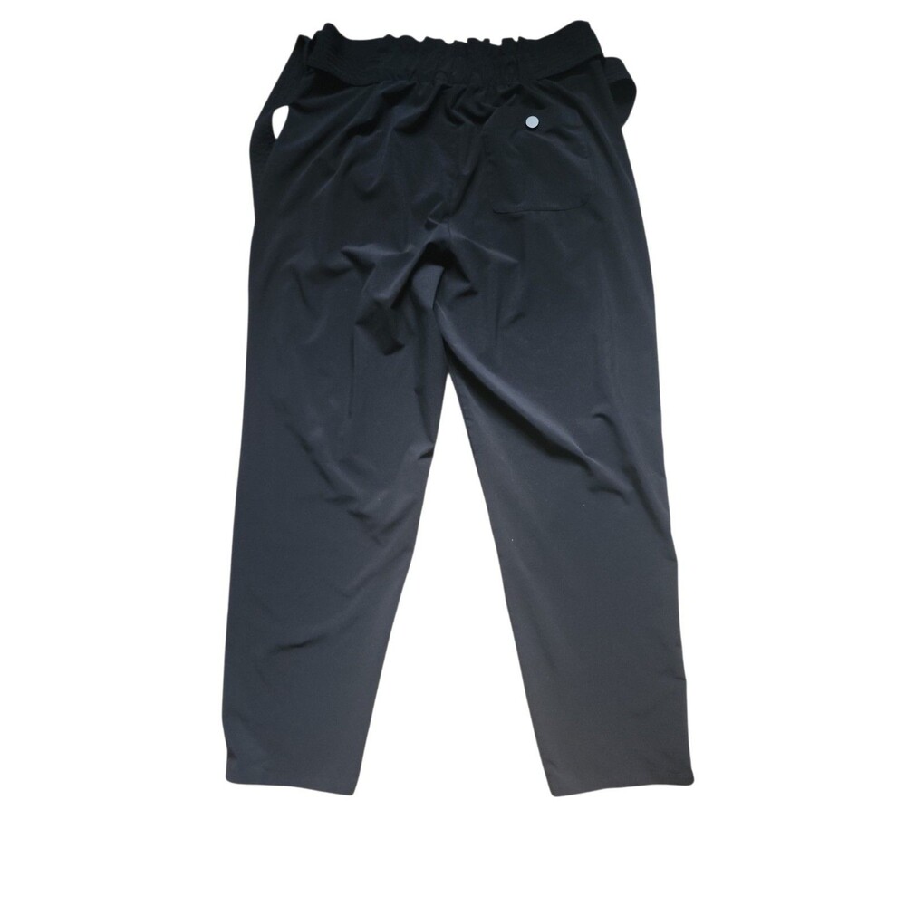 Athleta Skyline Pant II Womens 10 Black Elevated Athleisure Belted Pleated Work - Picture 5 of 7